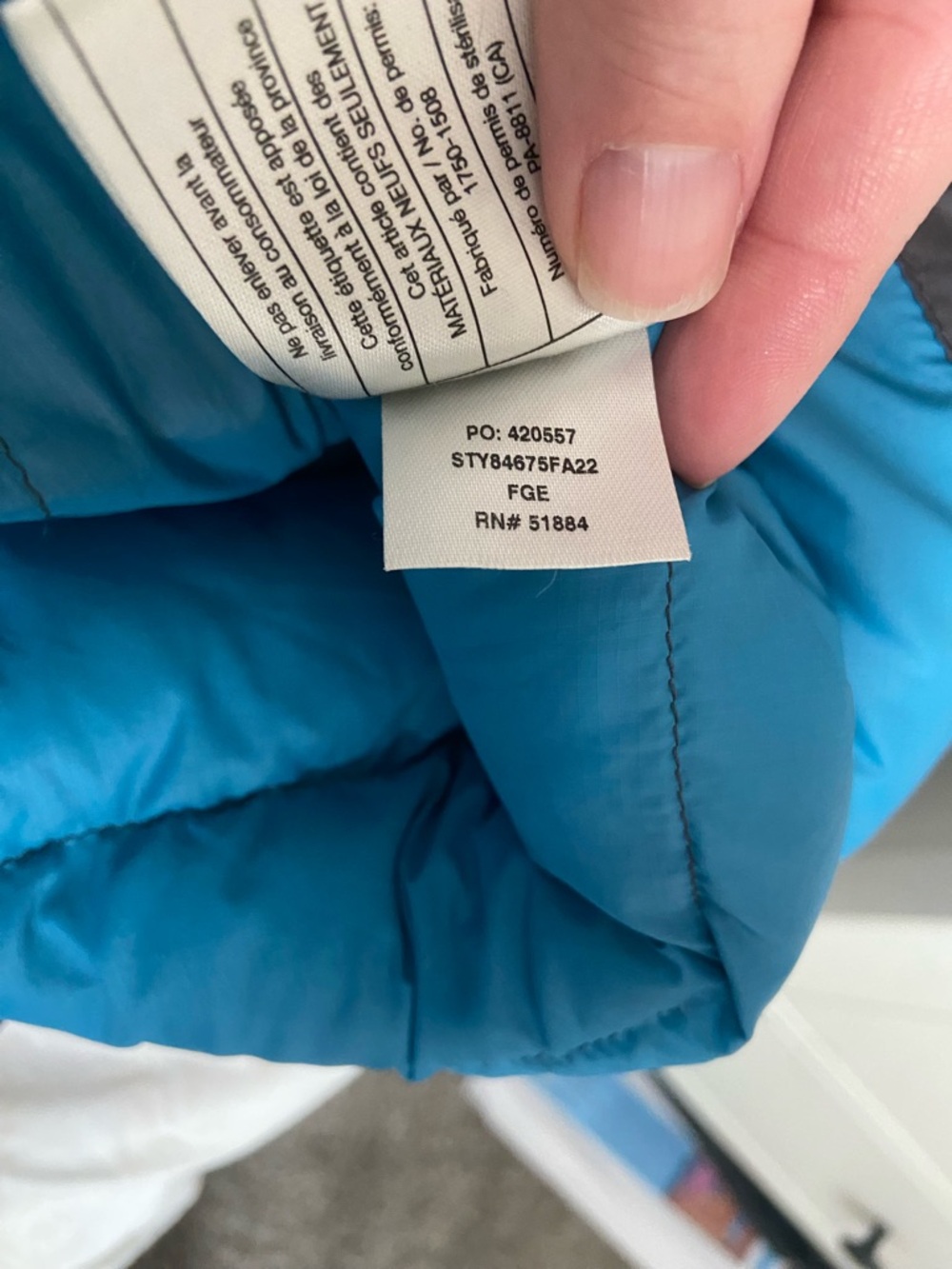 Patagonia Men's Puffer Jacket XL- Grey with Bright Teal Lining - Picture 8 of 9